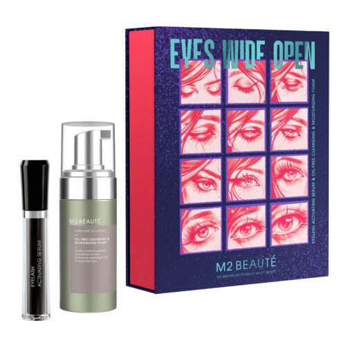 M2 BEAUTÉ Eyes Wide Open Bundle. ACTIVE SERUM & OIL-FREE CLEANSING